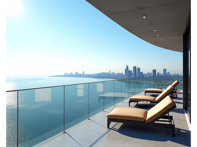 Luksus penthouselejlighed med stor altan og havudsigt